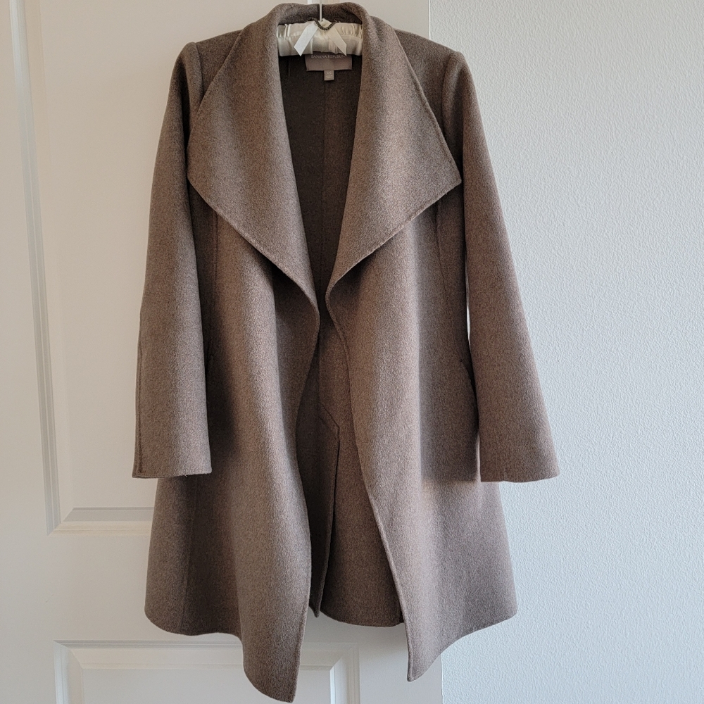 Banana Republic Double Faced Wrap Coat Taupe - Picture 4 of 14